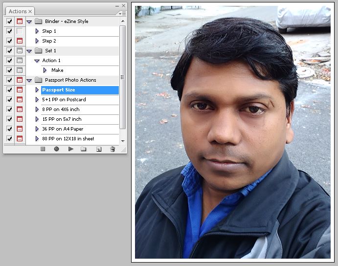 Passport Photo Action in Photoshop – Create Passport Photo Easily